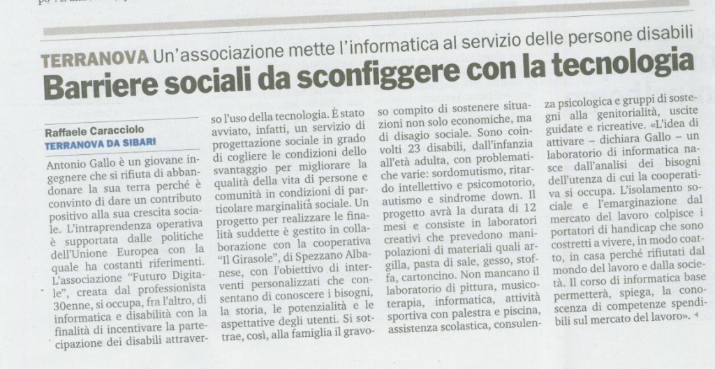 articolo gazzetta del sud - raffaele caracciolo 14-11-2013